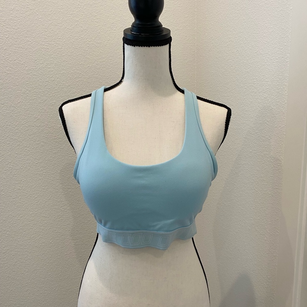 Lorna Jane baby blue sports bra in medium